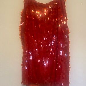 Red Sequin Skirt from Maeve/ Anthropology.